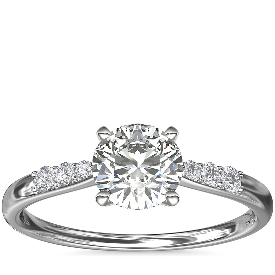 945 symbool baai Petite Diamond Engagement Ring in 14k White Gold (1/10 ct. tw.) | Blue Nile